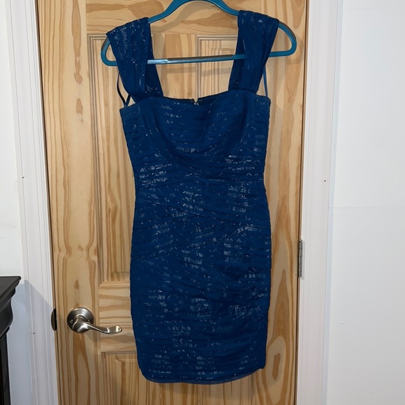 Blue BCBG MAXAZRIA dress. Worn twice. - Picture 1 of 4